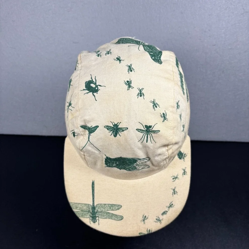 Vintage Relevant Headwear Insect Print Hat Duck Cotton 5 Panel Dragonfly Cap